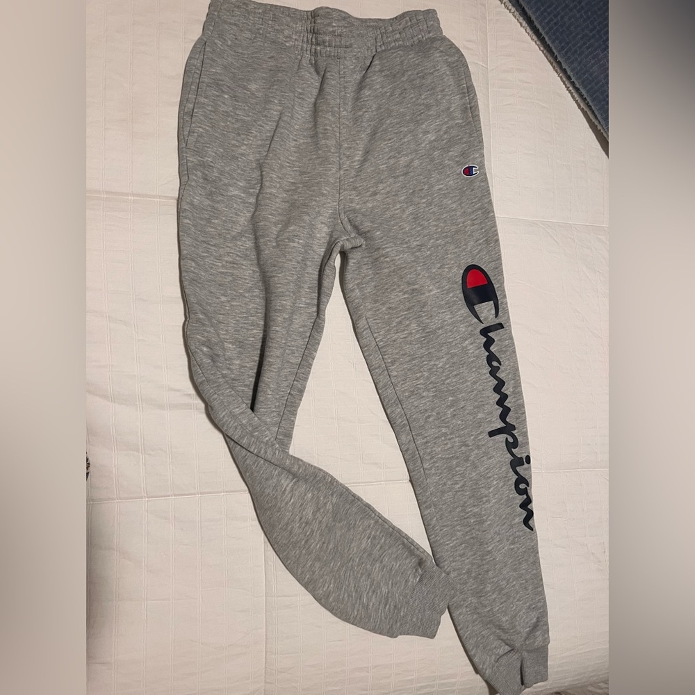 Champion gray sweatpants, size large